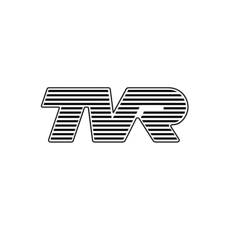 Autocollant TVR Logo noir L 100 H 38 mm