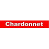 STICKER CHARDONNET pare soleil fond rouge  L 1200 H 100 mm