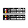 STICKER Pilote copilote avec cadre. les 2 autocollants  L 200 H 55 mm