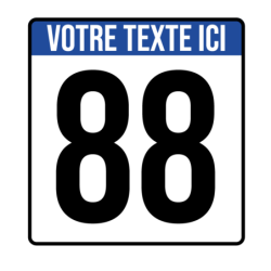 STICKER Numero PORTIERE TEXTE au choix