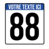 STICKER Numero PORTIERE TEXTE au choix