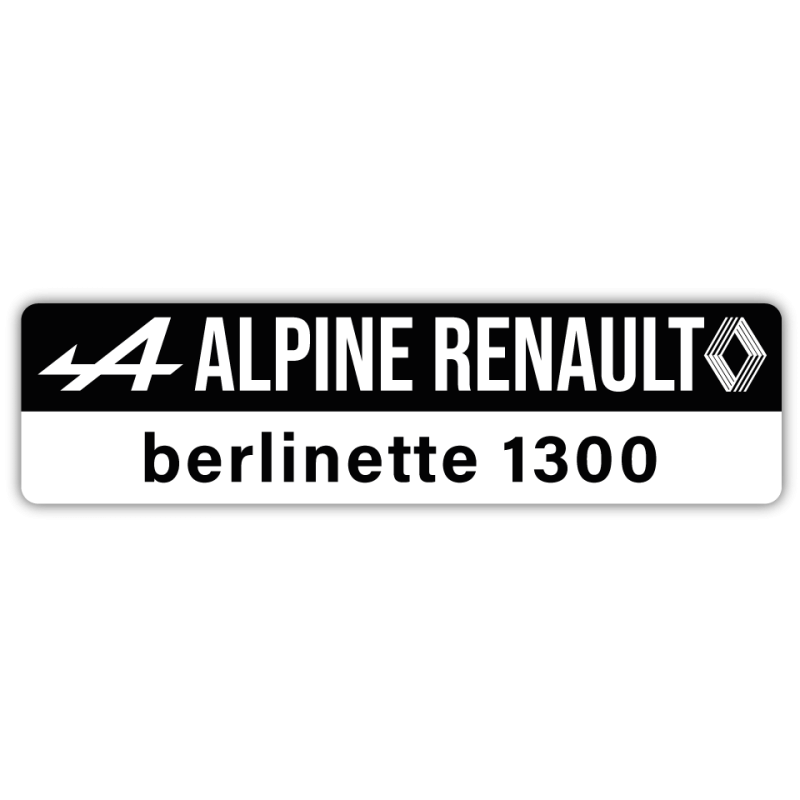 Autocollant Alpine Renault logo Alpine 1300 L 95 h 25 mm ou sur mesure