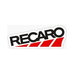 Autocollant RECARO Noir fleche rouge L 200 H 80 mm