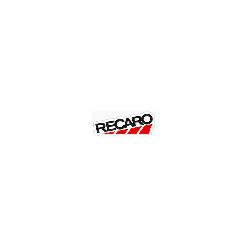 Autocollant RECARO Noir fleche rouge L 200 H 80 mm