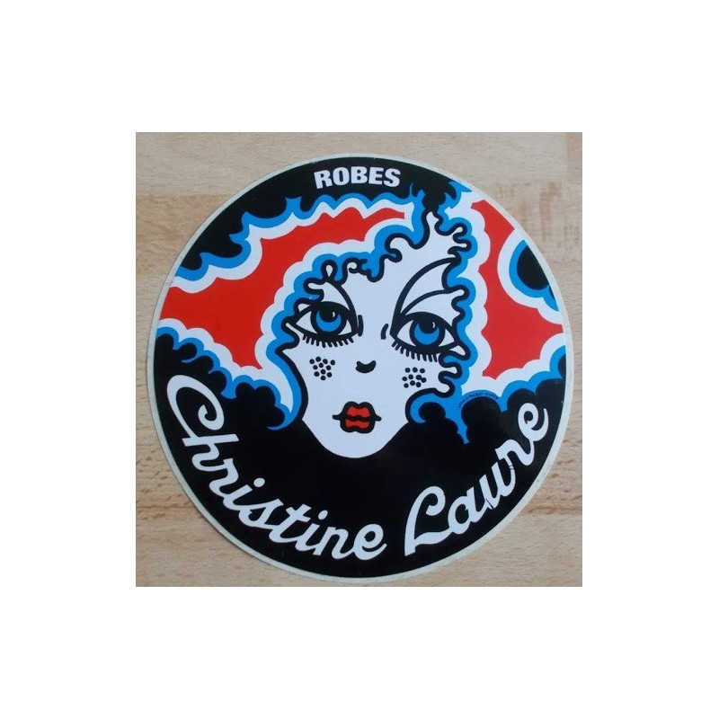 Autocollant CHRISTINE LAURE logo Robes-Christine-Laure diam 100 mm