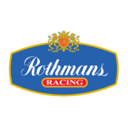 Autocollant ROTHMANS logo Racing bleu-or L 130 H 70 mm