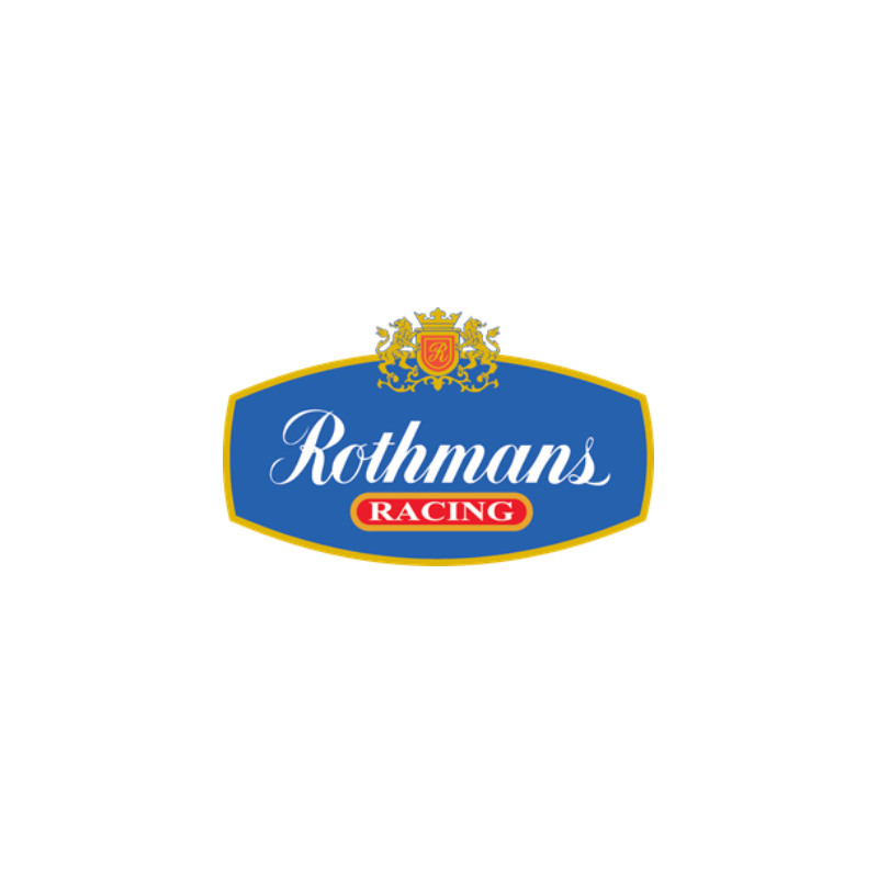 Autocollant ROTHMANS logo Racing bleu-or L 130 H 70 mm