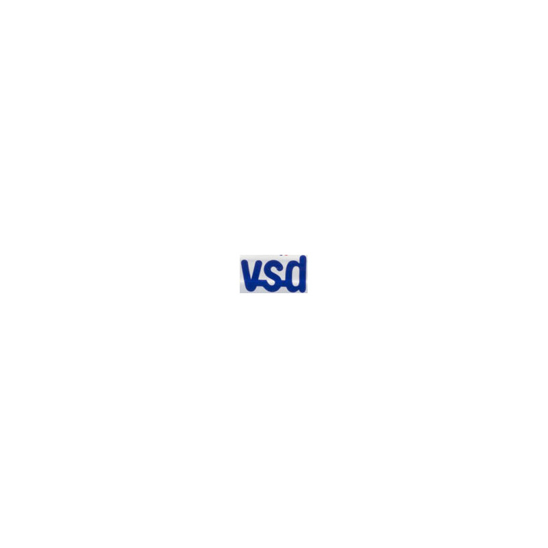 STICKER VSD logo bleu L 100 H 60 mm