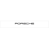 STICKER PORSCHE Pare Soleil fond blanc lettrage noir L 1400 H 200mm