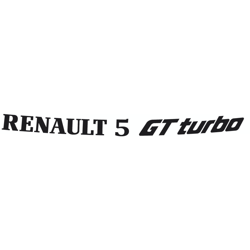 STICKER RENAULT SPORT coupe de france R5 turbo blanc/noir L 1400 H 175 mm