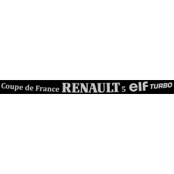 Autocollant RENAULT SPORT coupe de france R5 turbo gris/noir L 1400 H 175 mm