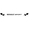 Autocollant RENAULT SPORT pare soleil blanc texte noir L1300 H 200 mm