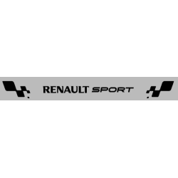 Autocollant RENAULT SPORT pare soleil gris texte noir L1300 H 200 mm