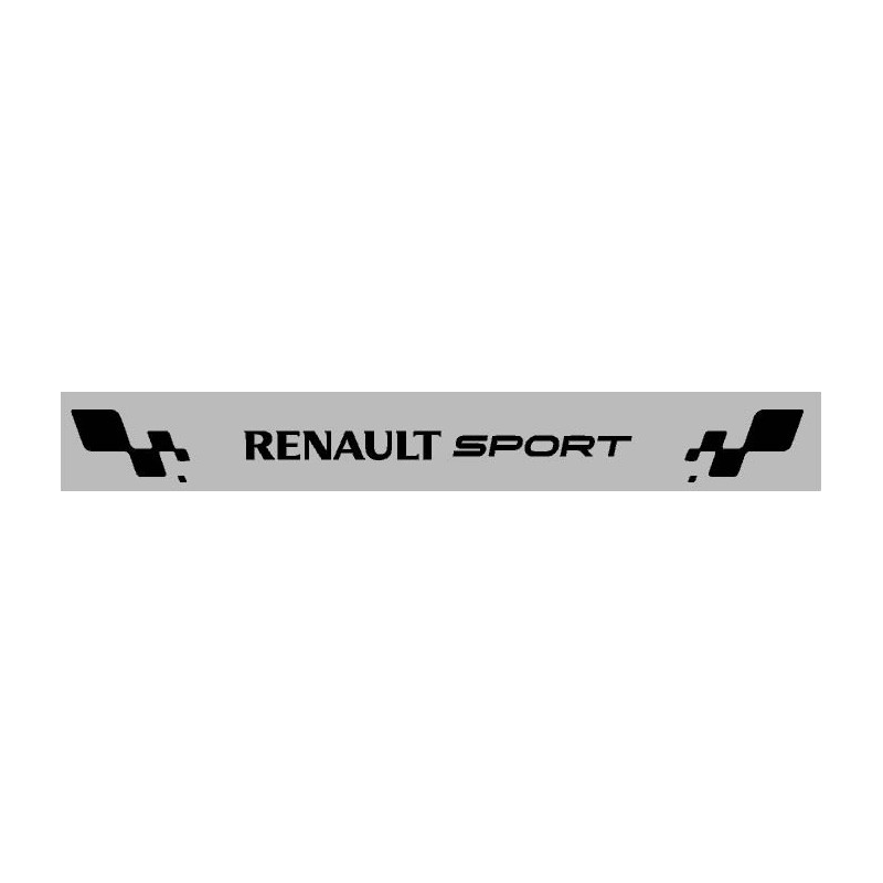 Autocollant RENAULT SPORT pare soleil gris texte noir L1300 H 200 mm