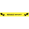 Autocollant RENAULT SPORT pare soleil jaune texte noir L1330 H 200 mm.