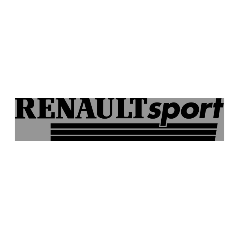 Autocollant RENAULT-SPORT lettrage noir sans fond L 250 H 50 mm