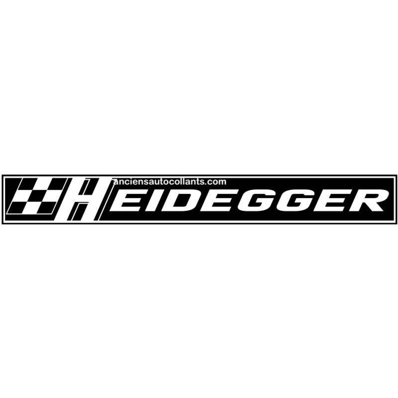 Autocollant HEIDEGGER Logo noir/blanc L 300 H 40 mm