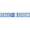 Autocollant-GORDINI Renault 8 Gordini L 280 H 40 mm