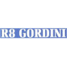 Autocollant GORDINI R8 cadre blanc L 210 H 30 mm