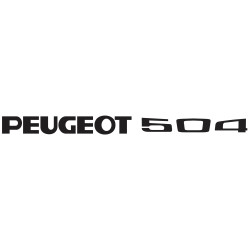 Sticker PEUGEOT 504 lettrage noir L920 H72 mm