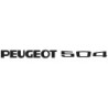 Autocollant PEUGEOT 504 lettrage noir L920 H72 mm