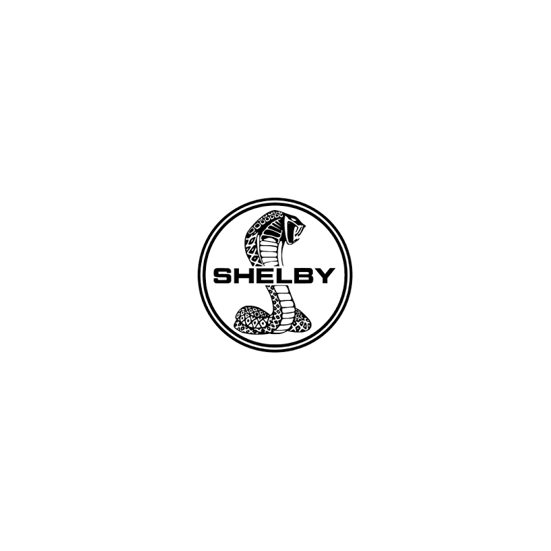 SHELBY logo diam 50 mm  double cercle noir