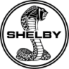 SHELBY logo diam 50 mm  double cercle noir