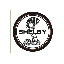 SHELBY logo diam 50 mm  large cercle noir