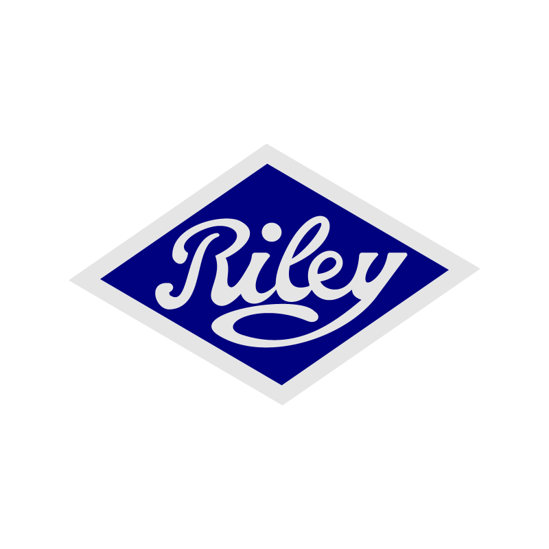 Autocollant Riley badge bleu L 36 h 24 mm