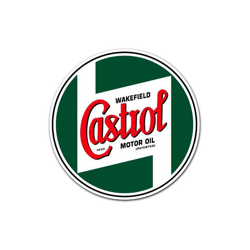 Autocollant Castrol logo wakefied diam 32mm