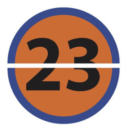 STICKER NUMERO Demi Rond 23...