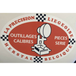 Autocollant la precision liegeoise logo  L 150 H 100 mm