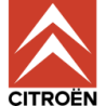 Autocollant CITROEN Logo carre chevron blanc fond rouge L 200 H 240 mm