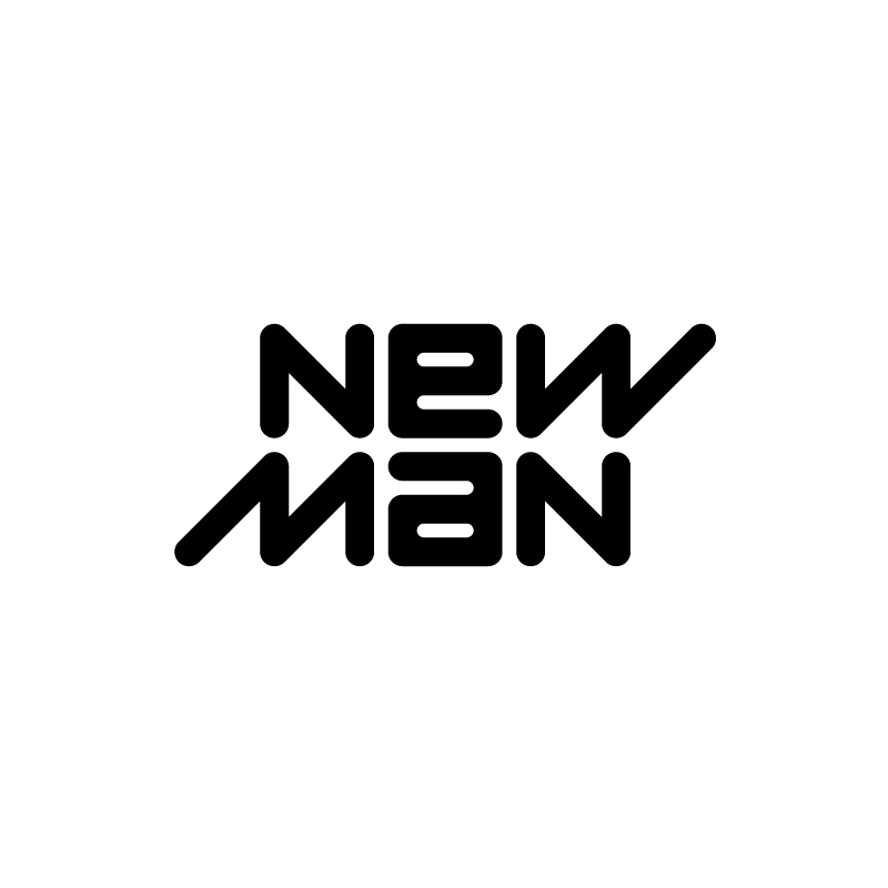 sticker NEW MAN logo noir 1969  L 200 H 90mm