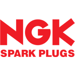 Autocollant-autocollant logo NGK spark plugs rouge L100 H50mm