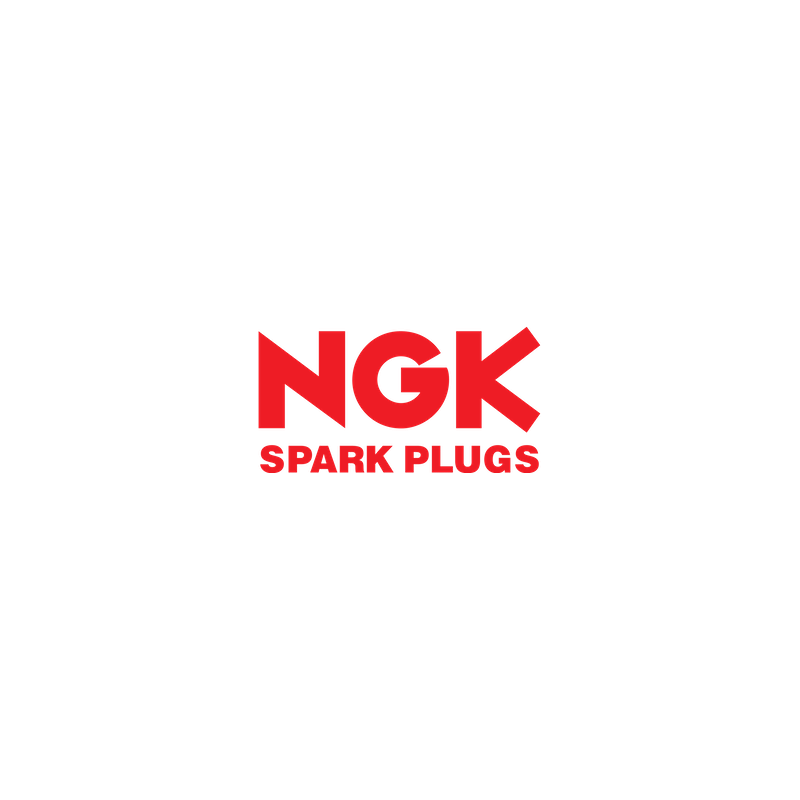 Sticker-autocollant logo NGK spark plugs rouge L100 H50mm