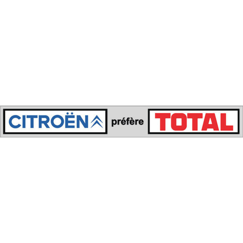 Autocollant CITROEN prefere Total horizontal L 300 H 40 mm en 3 éléments