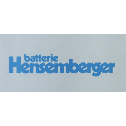 Autocollant autocollant HENSEMBERGER batterie bleu L 165 H 80 mm