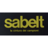 Autocollant logo Sabelt fond noir jaune L 200 H 100 mm