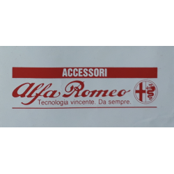 Autocollant alfa romeo accessori rouge fond blanc L200 H 100 mm