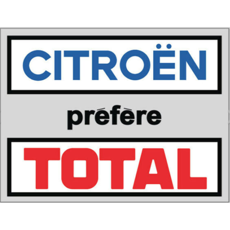 Autocollant CITROEN prefere Total L 200 H 150 mm en 3 éléments