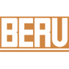 Autocollant BERU logo blanc fond orange L120 H60 mm