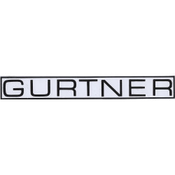 sticker GURTNER logo noir cadre noir L 200 H30 mm