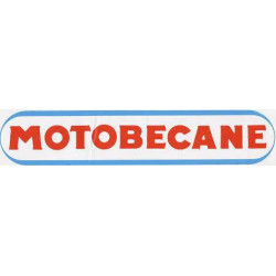 autocollant MOTOBECANE logo rouge cadre bleu L150 H30 mm