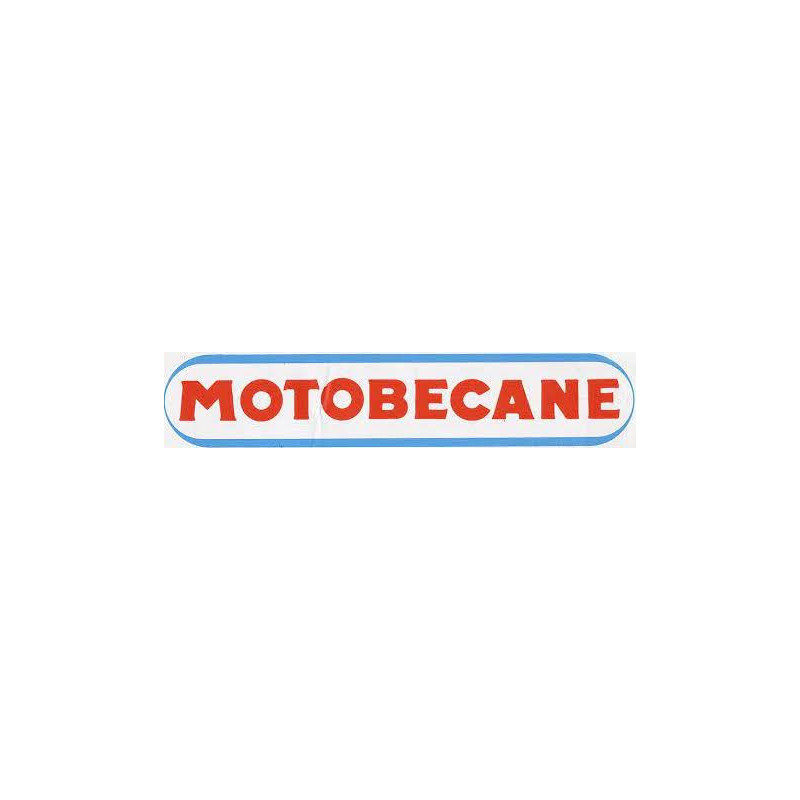 autocollant MOTOBECANE logo rouge cadre bleu L150 H30 mm