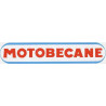 autocollant MOTOBECANE logo rouge cadre bleu L150 H30 mm