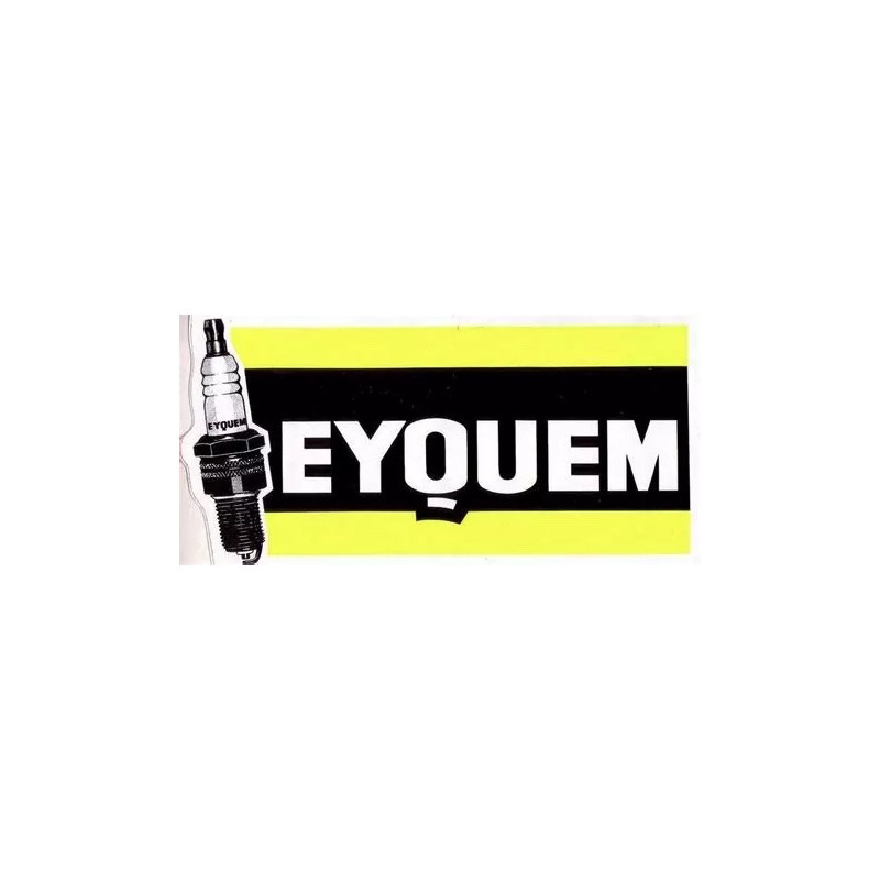 Autocollaant EYQUEM avec bougie fond noir/jaune L250H120mm