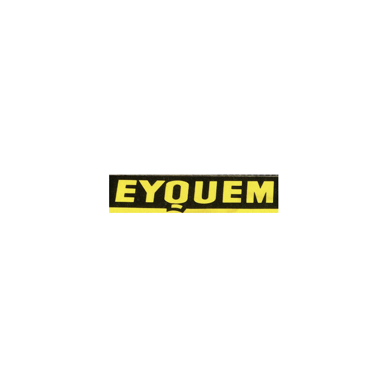 Autocollan EYQUEM logo jaune/noir L130 h30mm