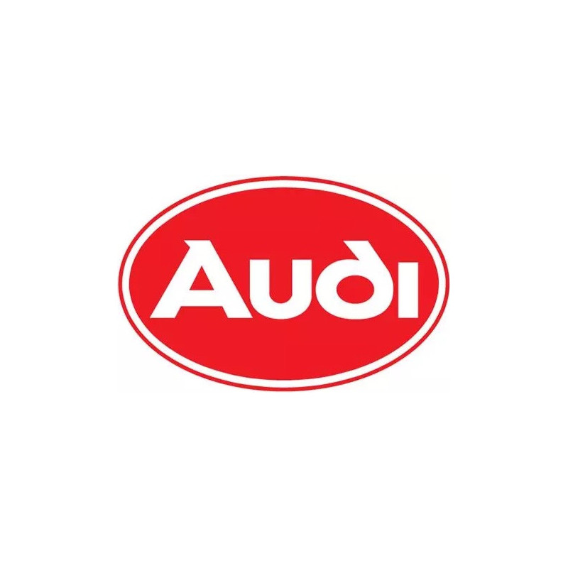 Autocollant AUDI logo ovale rouge L120 H80mm