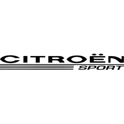 Autocollant CITROEN Sport logo horizontal noir L 300 H 40 mm